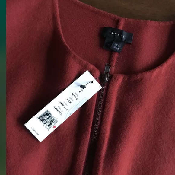 THEORY Bobbi Wool Zip Up Sleeveless Dress - Picture 5 of 8